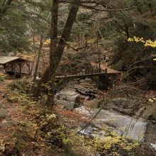 遊歩道終点の東屋
