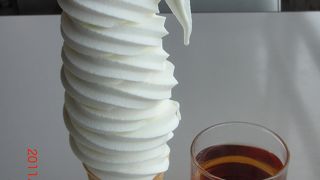 ソフトクリームの大きさには　びっくり