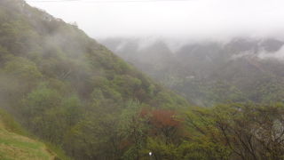 霧で景色がイマイチ