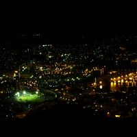 部屋から佐世保の夜景を見る