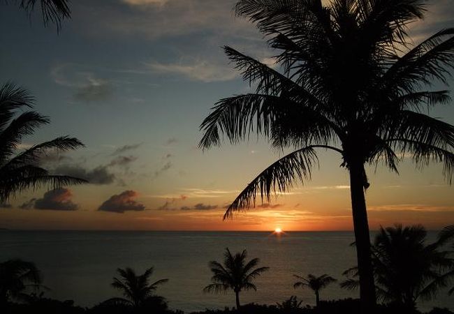 ムーンビーチの夕焼け