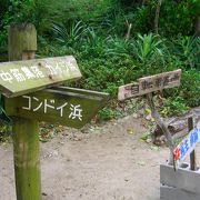 遠浅の静かなビーチ