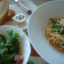 パスタをいただきました(境港の魚介類が入ってる)