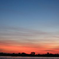 テラスから見た夕日