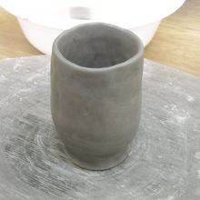 作ってみた湯のみです。