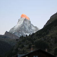 火のついたマッターホルン　部屋から見れます。