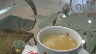 ビエンチャン空港のカフェ