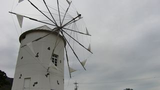 オリーブと白い風車