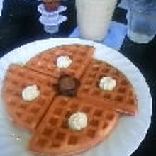 ワッフルが美味しい