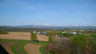 広大な丘陵公園の眺めや大雪山連峰が一望できます。