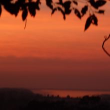 夕焼けを切り取りました。