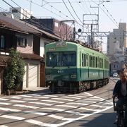 大津線が一瞬路面電車になる辺り