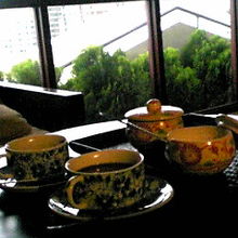 最後に、最上階で景色を楽しみながらのベトナムコーヒー
