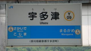 宇多津。JR予讃線の駅。