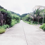 母島に残る集落跡