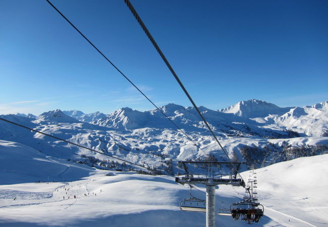 雪山＋ゲレンデの景色がすばらしいスキー場