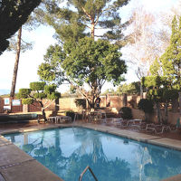 小さいプールでしたが、セドナで露天風呂に入った気分でした