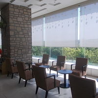 ロビーからは雄大な景色を楽しめます