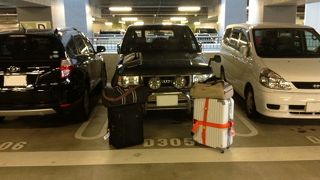 ＜駐車場＞GWでも早朝はがらがら