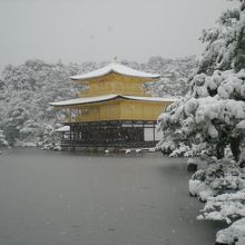 雪の金閣寺