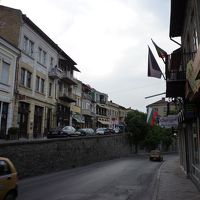 朝食前のお散歩風景