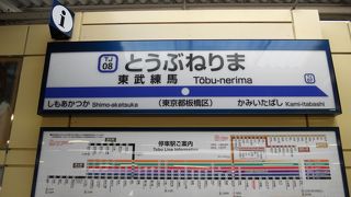 板橋区にあるのに、東武練馬駅～。　東上線の各駅停車のみ停車の駅です