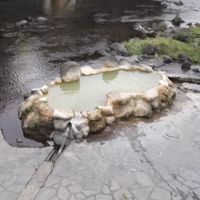 宿の前の露天風呂