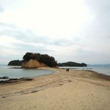 1日干潮時に2回現れるエンジェルロード