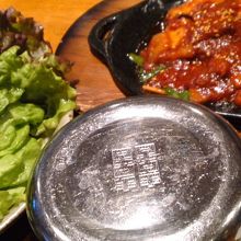 ランチのサムギョプサル　焼いてあります