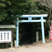 鳥居が青いです。