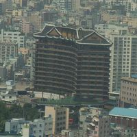 釜山タワーから見たホテル
