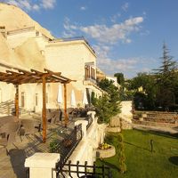 テラスのベンチでのんびり