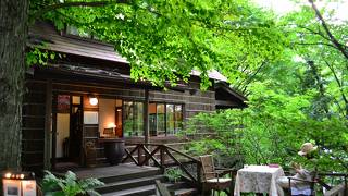 明治・大正の小説家 有島武郎の別荘だった建物がカフェになっています。