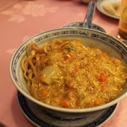 上海蟹の麺料理