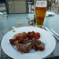 屋上でのブッフェ