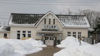 雪の中の駅は素敵です。