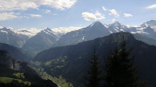 ユングフラウの山々が見渡せる！