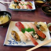 日本海を眺めながら美味しいお寿司