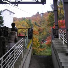 カチカチ山ロープウェイからの紅葉の眺め