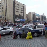 ホテル玄関出たところから駅方向