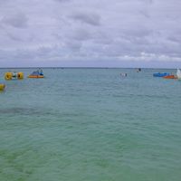 ホテルの前のビーチ