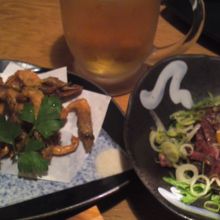 エビの唐揚げでカンパイ