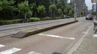 住吉大社のすぐ前にある路面電車の駅