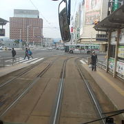 函館市電を代表する駅です