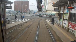 函館市電を代表する駅です