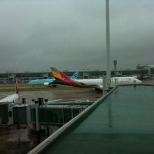 ひっきりなしに飛行機がきます