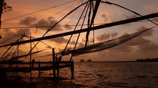 コーチンを代表する景色　これをわざわざココまで見に来たのです。