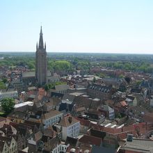 鐘楼からみるブルージュの街並み