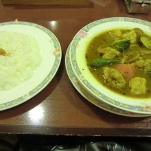 夕食のスープカレー