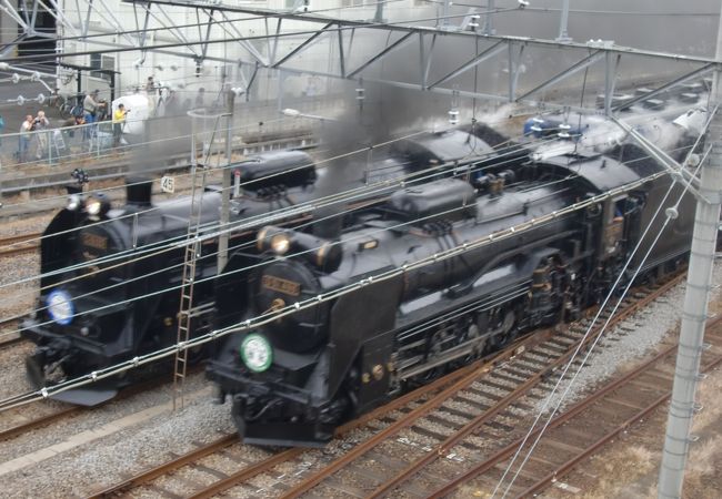 ＳＬ Ｃ６１型 Ｄ５１型蒸気機関車高崎駅同時出発並走〔鉄道・ぐんま観光キャンペーン〕